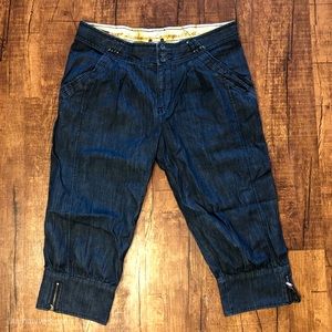 ARMANI EXCHANGE Cropped Zip Ankle Denim Pants 34
